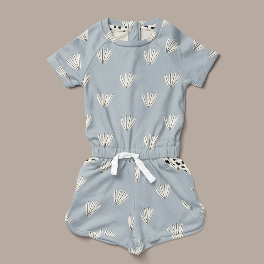 Baumwolljersey Strohblume Blau – Bild 2
